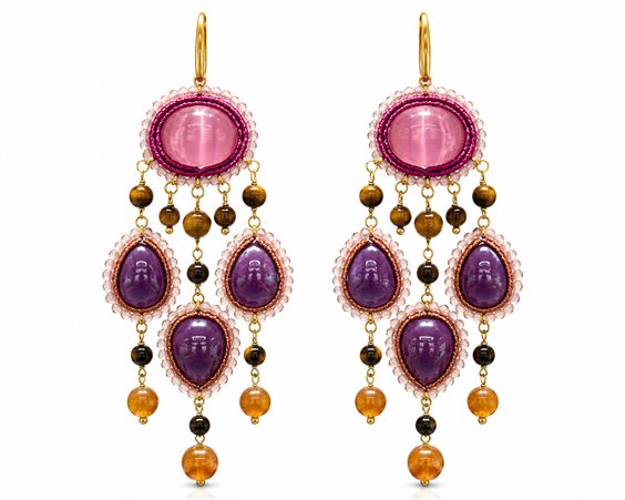 Pendientes Cianfrone Gioielli Mujer in Plata Agata F127OR-ART36-LILLA - F127OR-ART36-LILLA